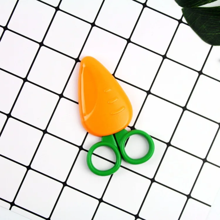 Dokibook Cute Carrot Scissors Cartoon Craft Supplies For School Metal Scissor Children Notebook Diy Accessories |