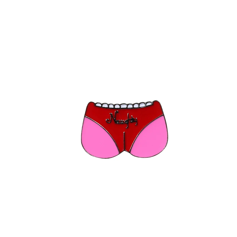 pink Забавная брошка мультфильм эмаль булавки роза цветок губная помада юбка Батт перец значок Кнопка рубашка футболки куртки женские значки ювелирные изделия - Окраска металла: pink