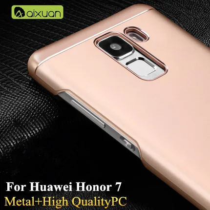 For Huawei Honor 7 Metal Case Original Aixuan Alluminum Metal Cover+High Quality PC Back cover For Huawei Honor 7 +Screen Film