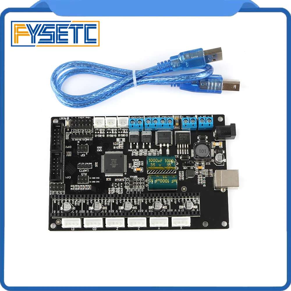 TriGorilla материнская плата совместима Mega2560 и RAMPS1.4 интегрированная плата контроллера+ 5 шт. A4988 Драйвер для Kossel Prusa i3 CNC