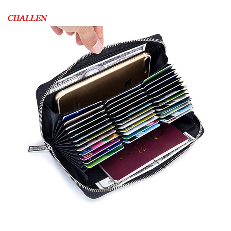 Женские кошельки из натуральной кожи с блокировкой RFID Дамский кошелек большой