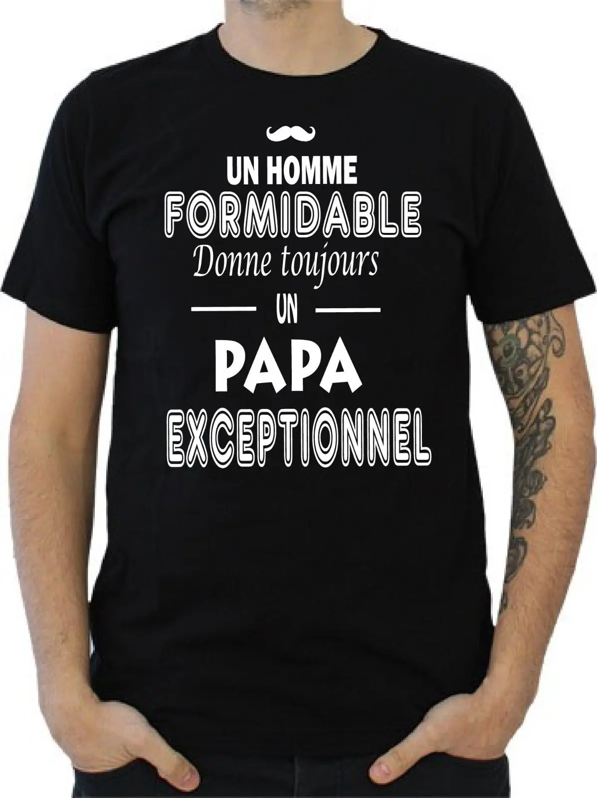 Футболка Homme ООН грозным... папа exceptionnel |