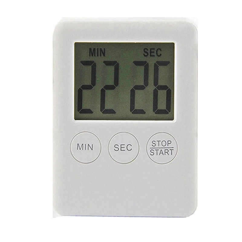 1 шт цвет случайный супер тонкий LCD цифровой экран кухонный таймер квадратный