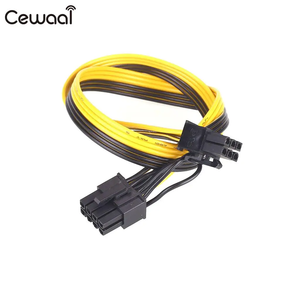 Удлинительный шнур питания кабель 6Pin до 6 + 2 Pin PSU PCI E для майнинговой