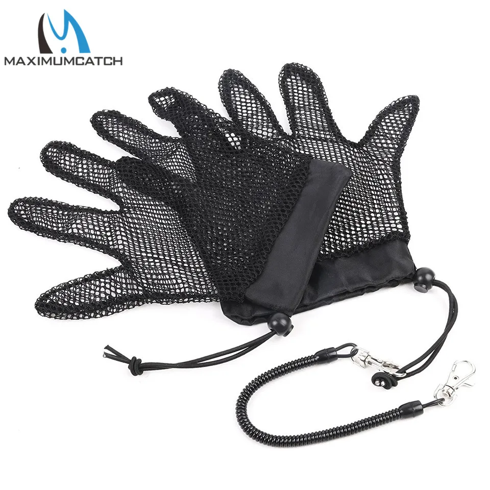 Сетчатые рыболовные перчатки Maximumcatch Нескользящие с черным рыболовным