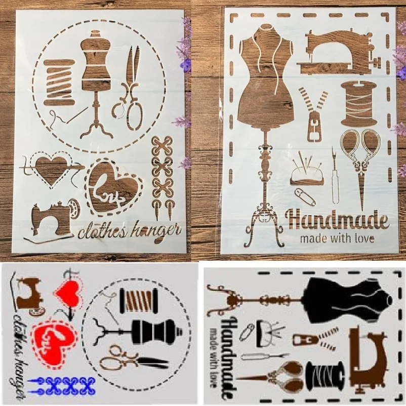 2 шт. A4 ножницы для швейной машины DIY трафареты поделок штампованная скрапбукинга