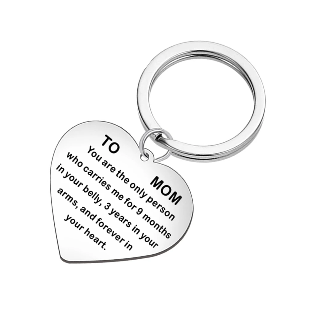 English Letter To Mom Necklace Love Heart Pendant Chain Keychain Key Gift new | Украшения и аксессуары