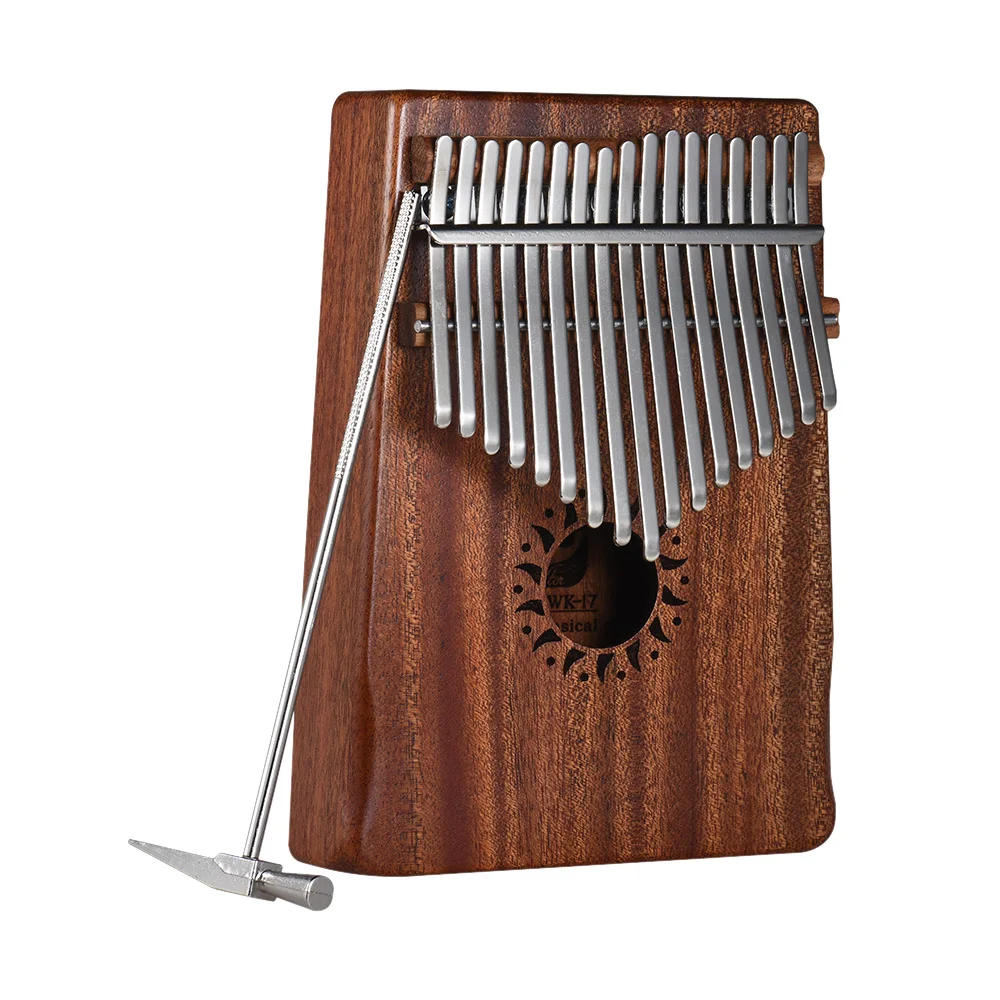 Новое поступление! 17 клавиш Kalimba Mbira большой палец фортепиано красное дерево