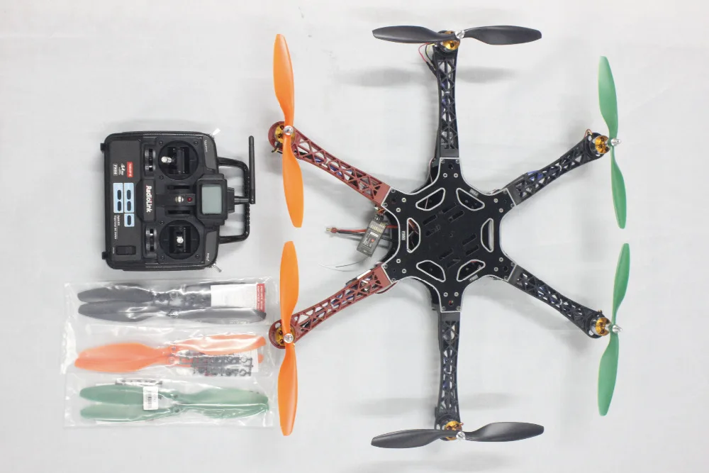 F550 Hexa-Rotor Air Frame FlameWheel Kit QQ SUPER Multi-rotor Flight Control HexaCopter W/ ESC Propeller TX &amp RX | Игрушки и хобби