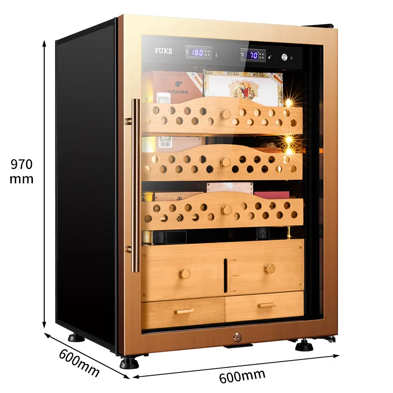 FK-78C1 шкафчик для хранения сигар "humidor" светодиодный свет хьюмидор кулер шкафчик фирмы "humidor" деревянный из испанского кедра сигары кулер