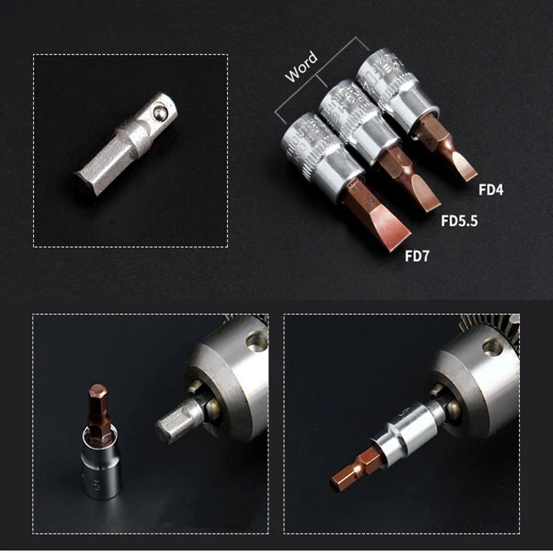 21 шт. шестигранных бит шестигранный ключ трещетка привод адаптер Комплект 1/4