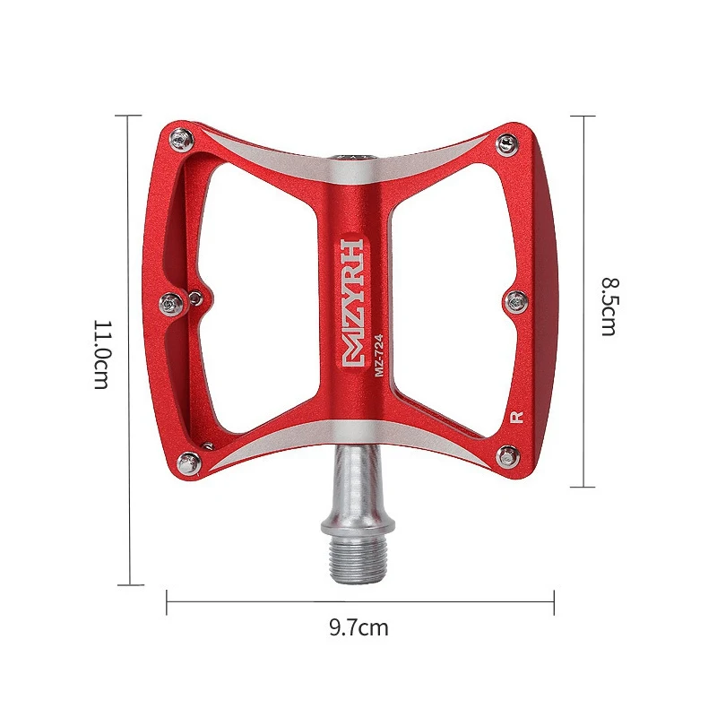 

1Pair Cycling Anti-slip Ultralight Pedals Aluminum Alloy Hollow Bearing Flat Platform Pedal For Mountain Road Bikes