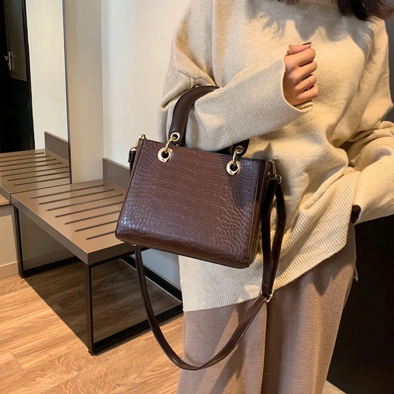 Европейская винтажная модная женская большая сумка тоут новая качественная из