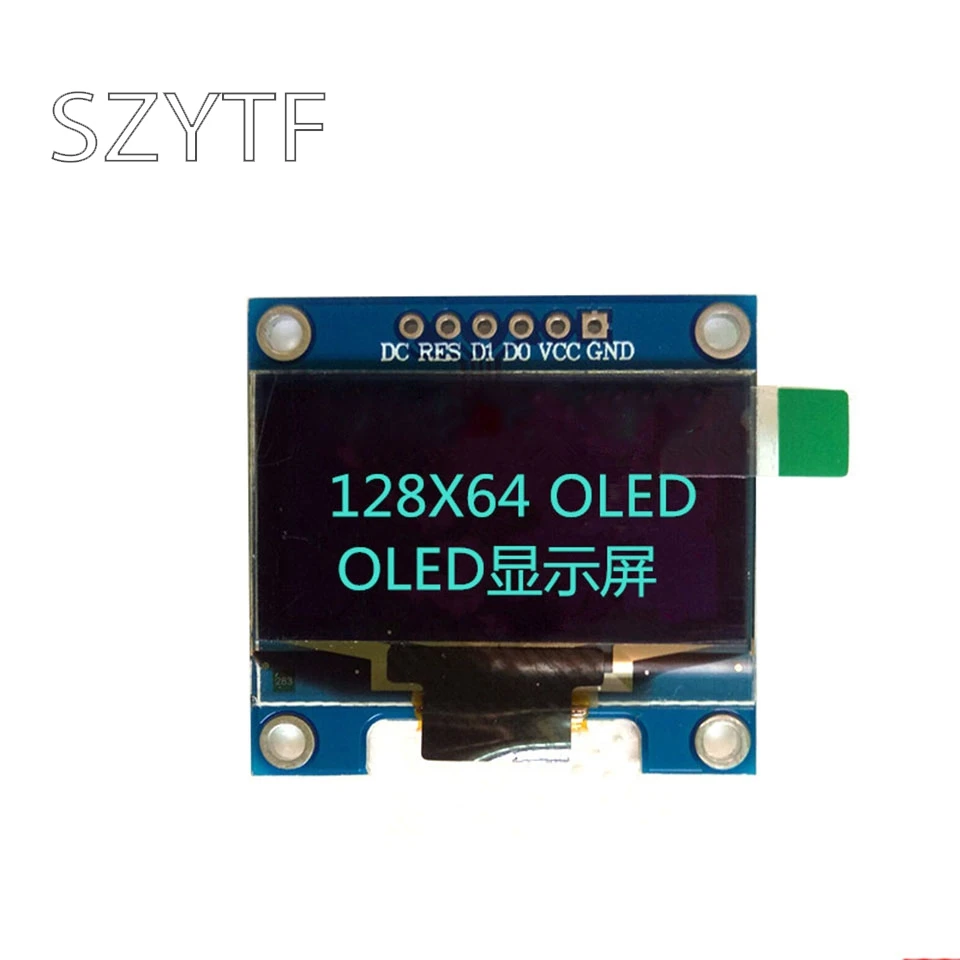 0 96 I2C IIC SPI последовательный 128X64 Виниловый фон с изображением синих и желтых O