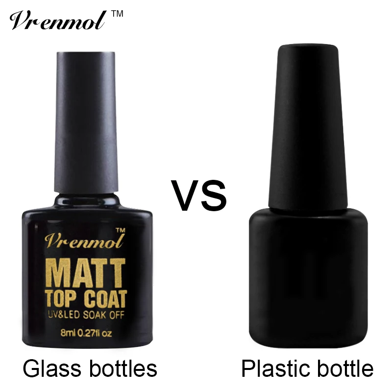 Vrenmol дизайн ногтей матовое верхнее покрытие высокая УФ светодиодный основа