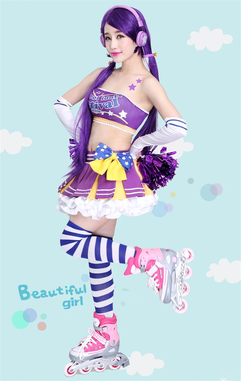 Женский костюм для косплея Love Live Nozomi Tojo райский чирлидинга танцевальные платья