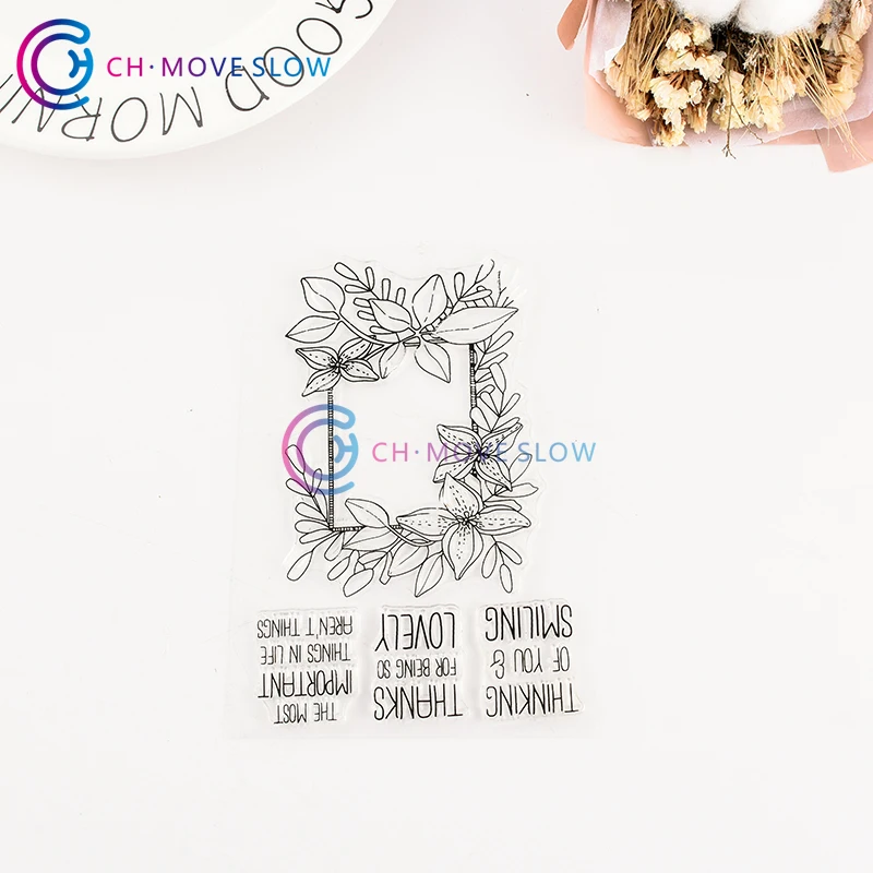 CH цветок Силиконовое уплотнение себя Скрапбукинг альбомные листы Ясно марки для