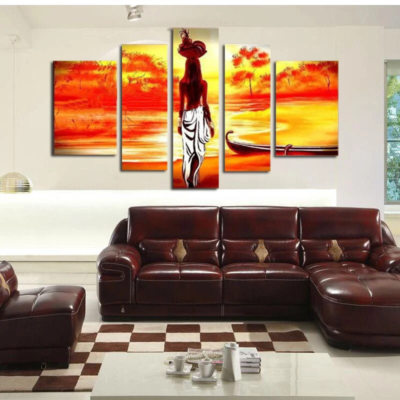 Современная абстрактная картина маслом Настенная Декорация холст красивая