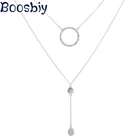 Женское Ожерелье Boosbiy, длинное ожерелье с цепочкой-подвеской