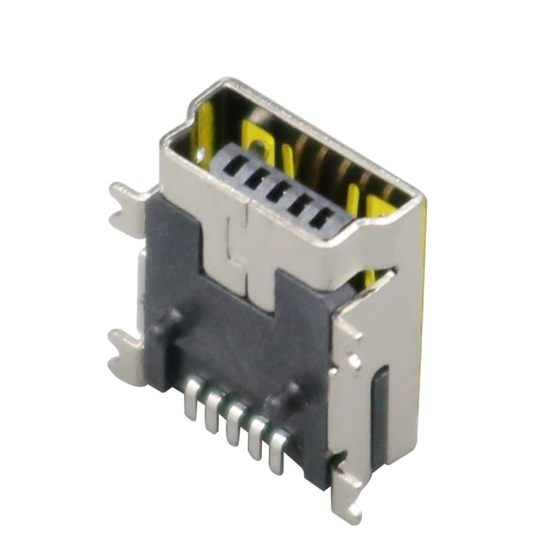 100 шт. медный мини USB Тип B 5-контактный женский SMD стандартный разъем для пайки |