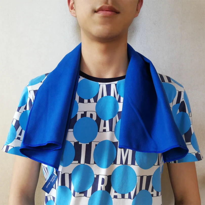 Быстросохнущее полотенце из микрофибры компактное антибактериальное для