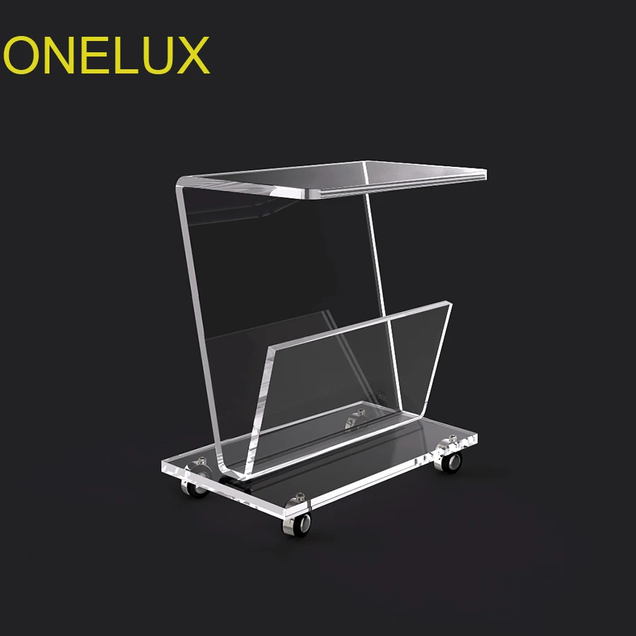 Роликовый акриловый журнал/книжная тележка сидячий чайный столик на