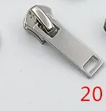 Number 20 5 шт./партия, высокое качество, 5#, золотистый, серебристый на молнии, металлическая застежка-молния, головка для одежды, сумка и аксессуары для чемоданов P070 - Цвет: Number 20
