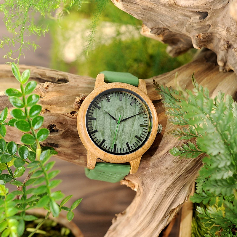 BOBO BIRD Relogio Masculino часы женские брендовые Бамбуковые мужские часы силиконовый ремешок кварцевые наручные часы relogio feminino W-B06