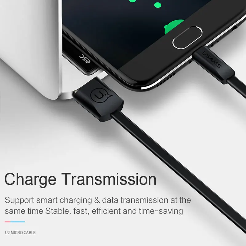 Оригинальный телефонный кабель USAMS для Samsung Huawei Android зарядный Micro USB синхронизации