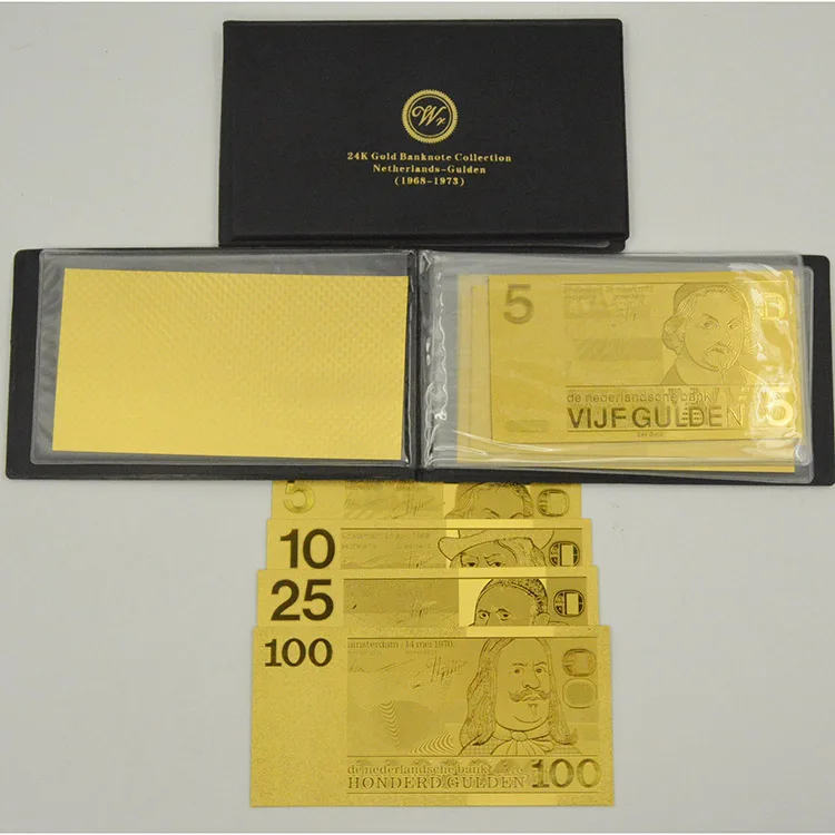 Золотая Банкнота с золотым сертификатом позолоченная фоторамка