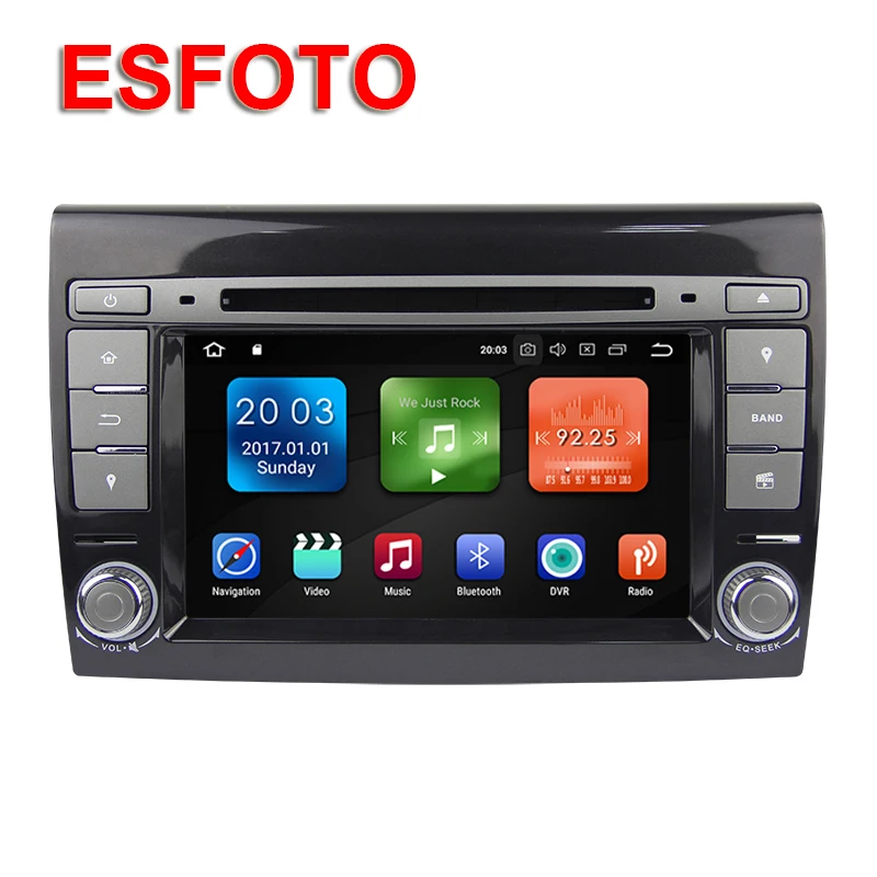 Android 8 1 автомобильный мультимедийный плеер gps 2 Din стерео Системы для Fiat Bravo 2007 2012