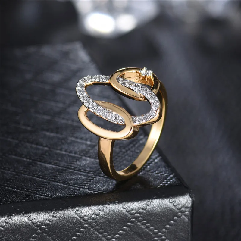 Женские кольца для помолвки BUDONG Infinity Bijoux роскошные Помолвочные с фианитами