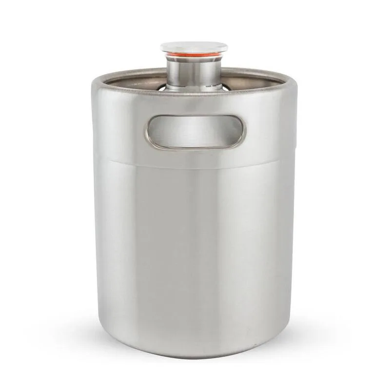 Quevinal 10 шт. 2L 4L 5L Homebrew Ворчун мини бочонок Нержавеющая сталь пива пивной гроулер винт Кепки винных фужеров
