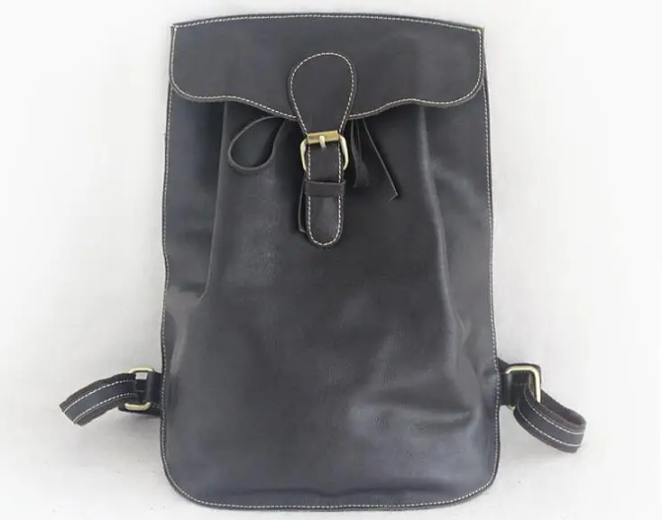 

Genuine leather women casual backpack cow skin large capacity school bag