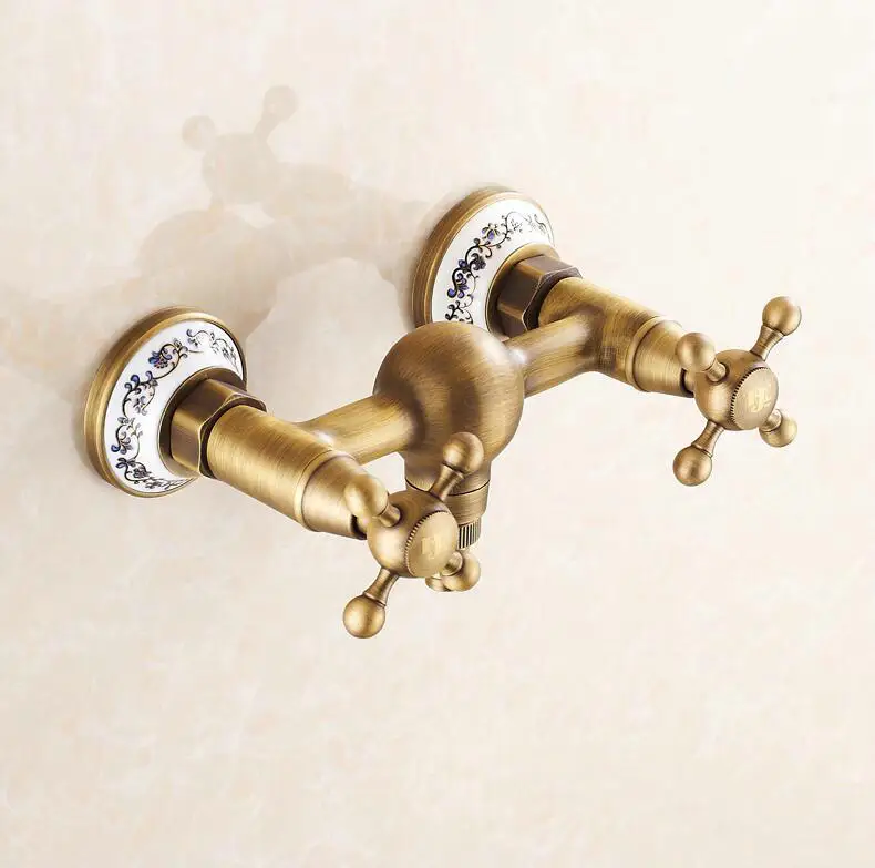 Бесплатная доставка смеситель для душа в ванную комнату 2 ручки душевой клапан