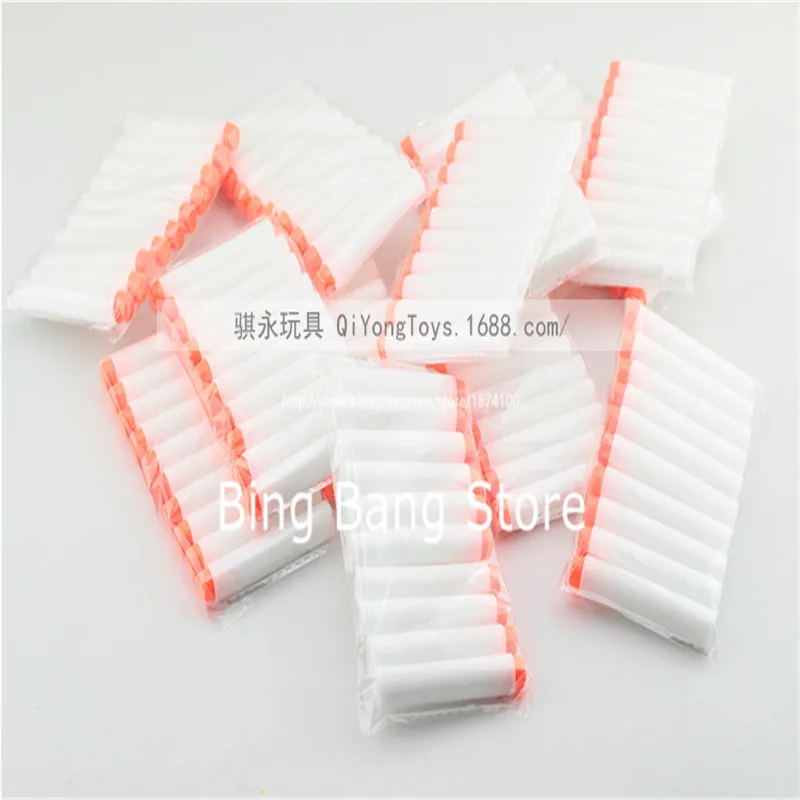 100 шт. Серебристое свечение мягкие пули пенные дротики ответный удар заправка