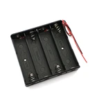 Новый пластиковый бокс для хранения, черный Чехол-держатель для 4 батарей 18650 с проводными наконечниками 4x18650