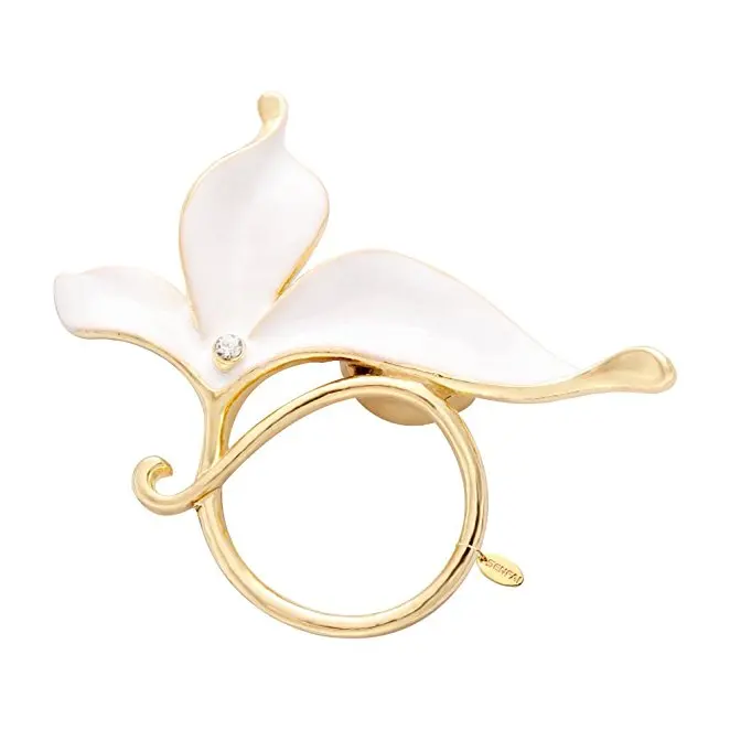Новинка модная красивая Магнитная брошь из металлического сплава с цветочным узором из белой эмали простой красивый зажим магнитный держатель для очков брошь для женщин дизайн Новинка модная красивая Магнитная брошь из металлического сплава с цветочным узором из белой эмали простой красивый зажим магнитный держатель для очков брошь для женщин дизайн