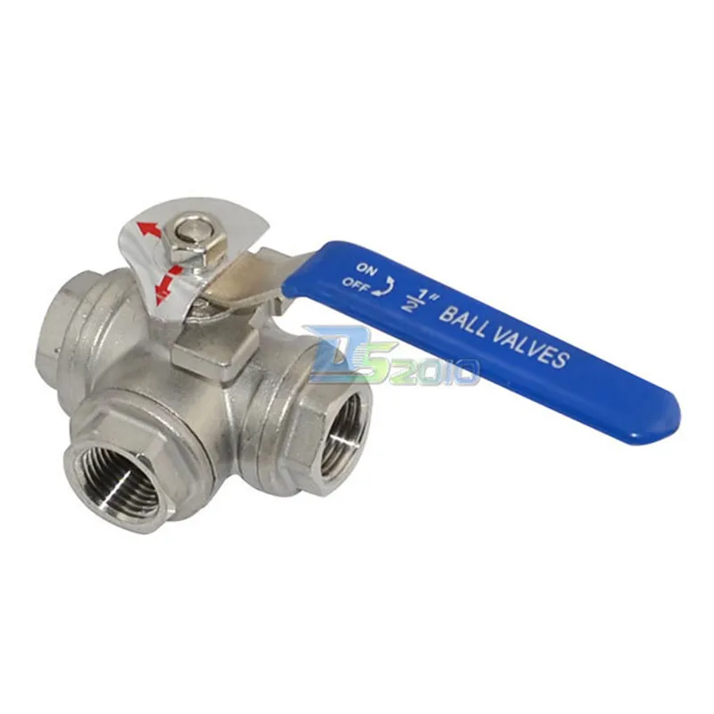 Фото MEGAIRON 1/2 "DN15 3 Way Тип L Mountin Pad женский шариковый клапан типа BSPT SS316 Винил ручка MEGAIRON 1/2 "DN15 3 Way Тип L Mountin Pad женский шариковый клапан типа BSPT SS316 Винил ручка