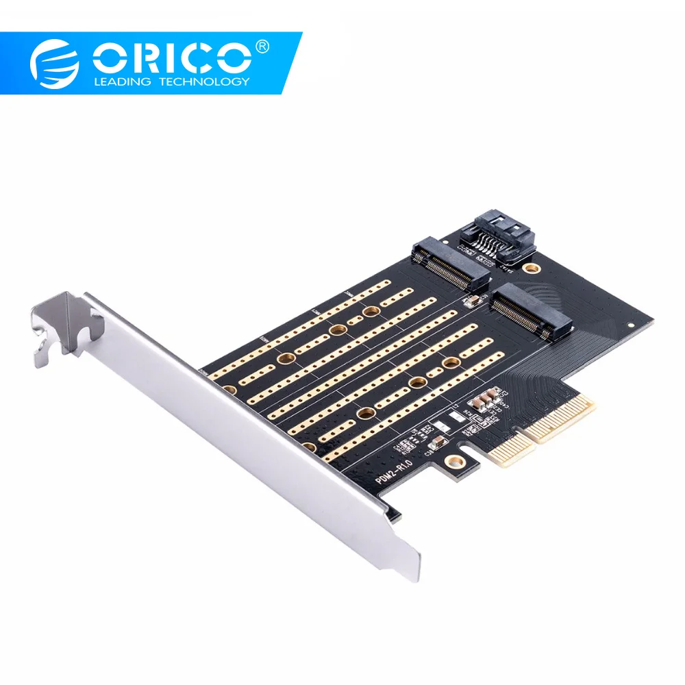 ORICO M.2 NVME для PCI-E 3,0X4 карты расширения два канала два порта Поддержка PCI-E канала NVME и SATA протоколы 4 ТБ макс