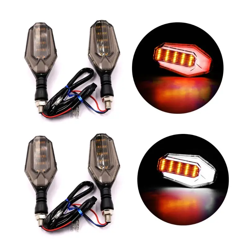 2Pcs 12v LED Motorcycle Turn Signal Light Running Lamp Bright Indicator Moto Clignotant Blinker For Daytime Night |