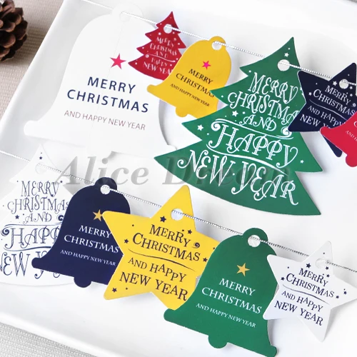 

merry christmas 140pcs paper labels packaging party gift decoration tags Scrapbooking DIY