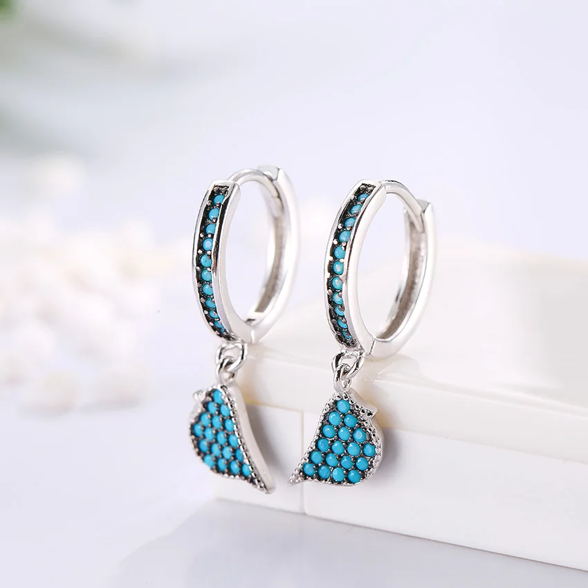 Женские серьги-подвески из серебра 925 пробы с фианитами | Украшения и аксессуары