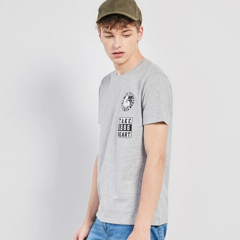 SEMIR Мужская футболка с коротким рукавом модная повседневная мужская круглым
