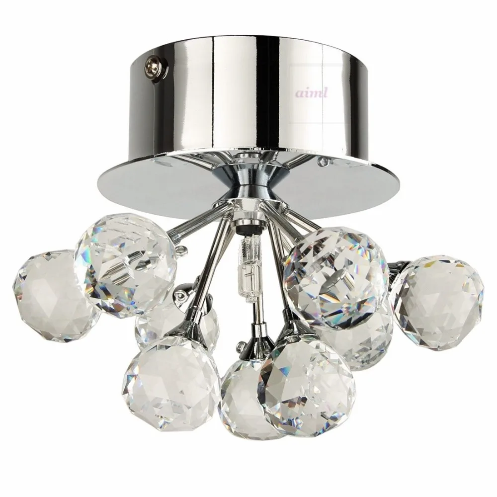 Высокое качество современный семейный классический Flush Mount k9 хрустальный шар