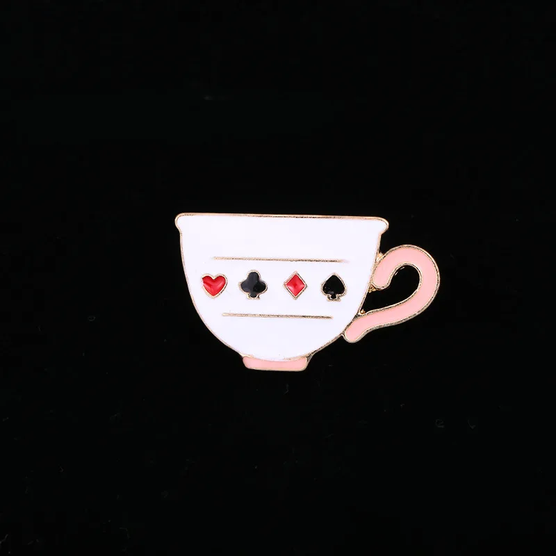 Новинка Мультяшные броши булавка для женщин и мужчин кофейная чашка эмаль