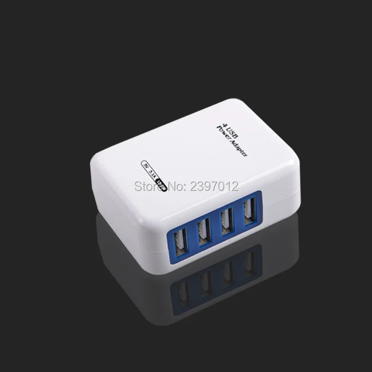 Зарядное устройство SZAICHGSI с 4 USB портами и Micro адаптером дорожное настенное