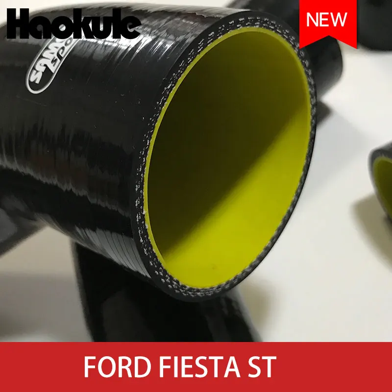 Силиконовая турбо труба для Ford Fiesta ST 20014+ B3 1.6L Ecoboost черный и красный
