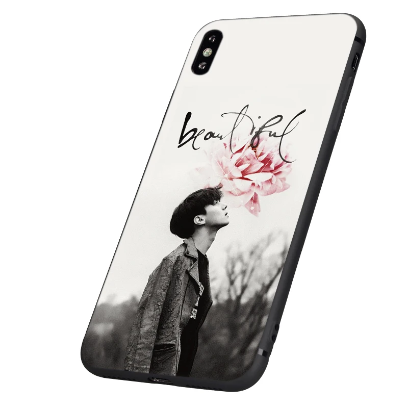 Черный чехол из ТПУ для iphone 5 5s SE 2020 6 6s 7 8 plus x 10 XR XS 11 pro MAX Kpop exo Lucky one|Бамперы| |