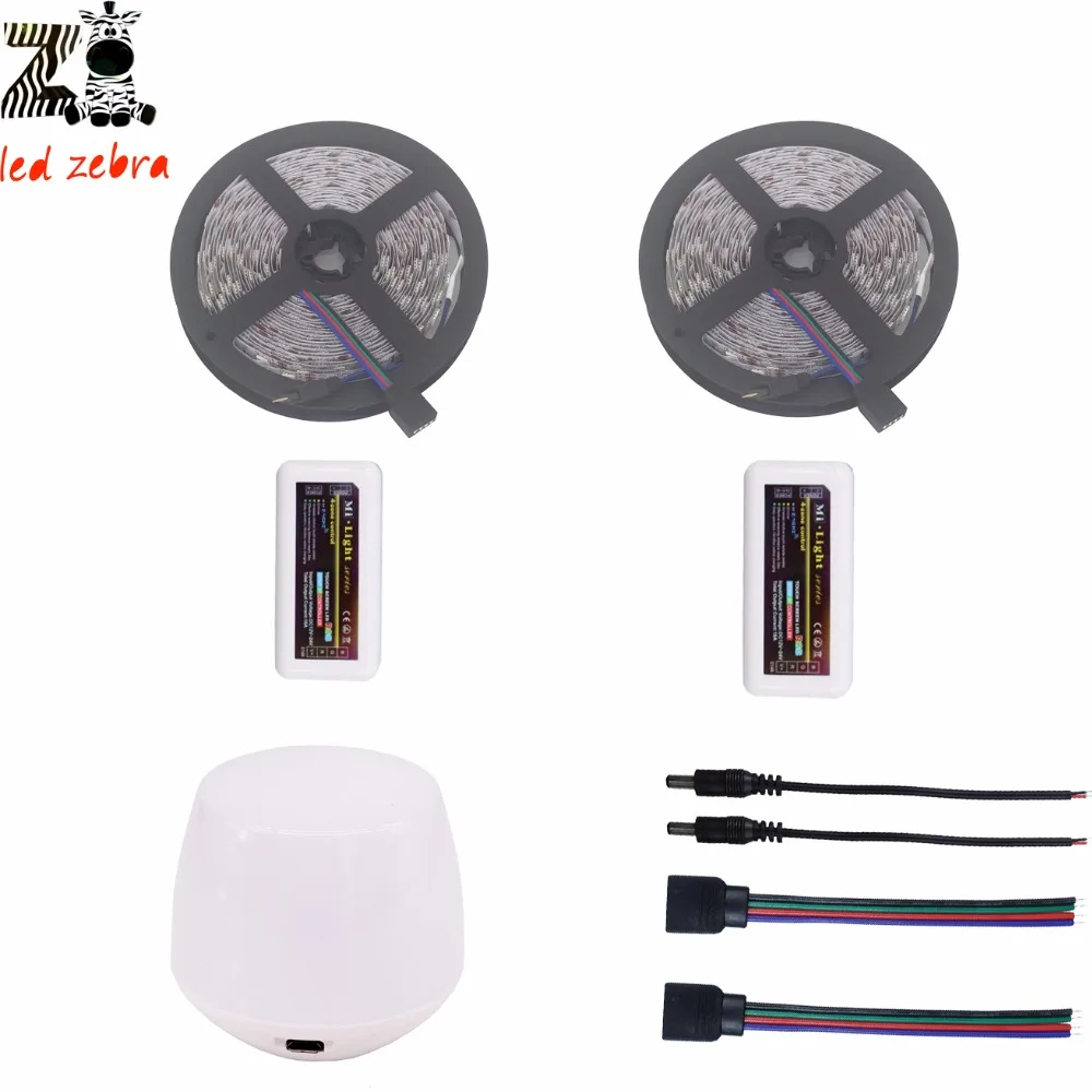 Выделите 5/10/15/20 М 5050 SMD rgb светодиодные полосы света dc12v + Mi. light 2 4 г led контроллер Wi Fi